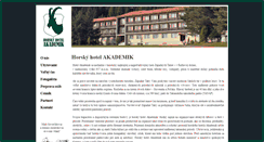 Desktop Screenshot of hotelakademik.sk